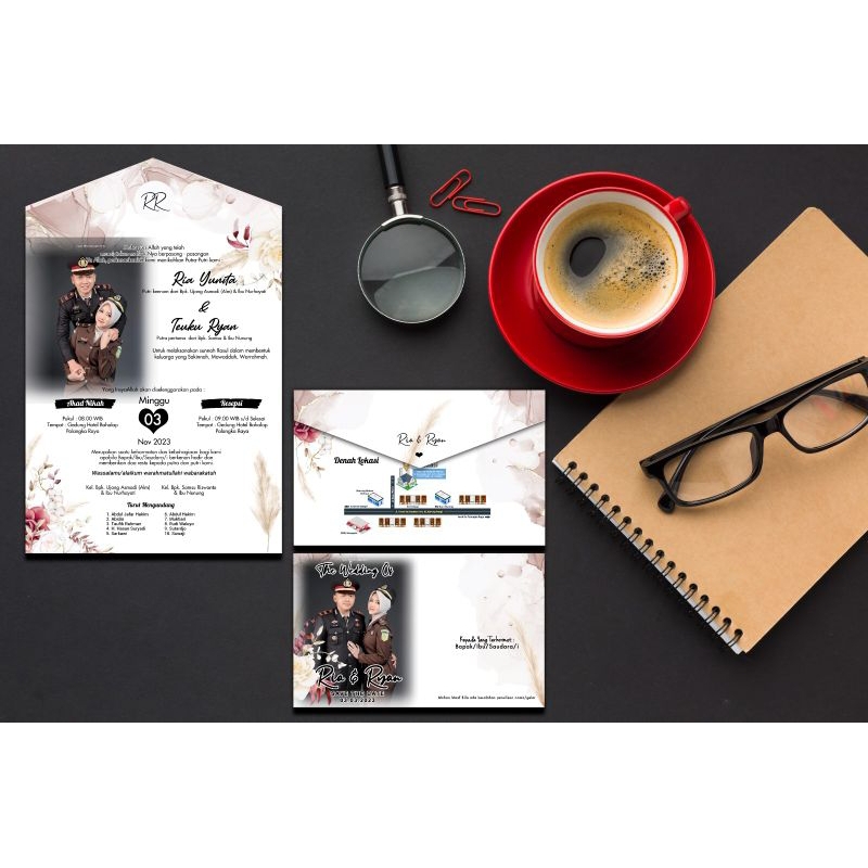 Undangan Semi Amplop Lipat 3 Softcover Free Undangan Digital