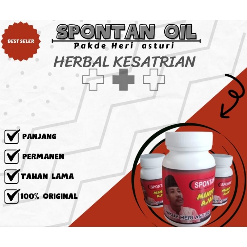 MINYAK SPONTAN OIL UNTUK LAKI-LAKI KEJANTANAN PRODUK HERI ASTURI ORIGINAL BISA BAYAR DI TEMPAT
