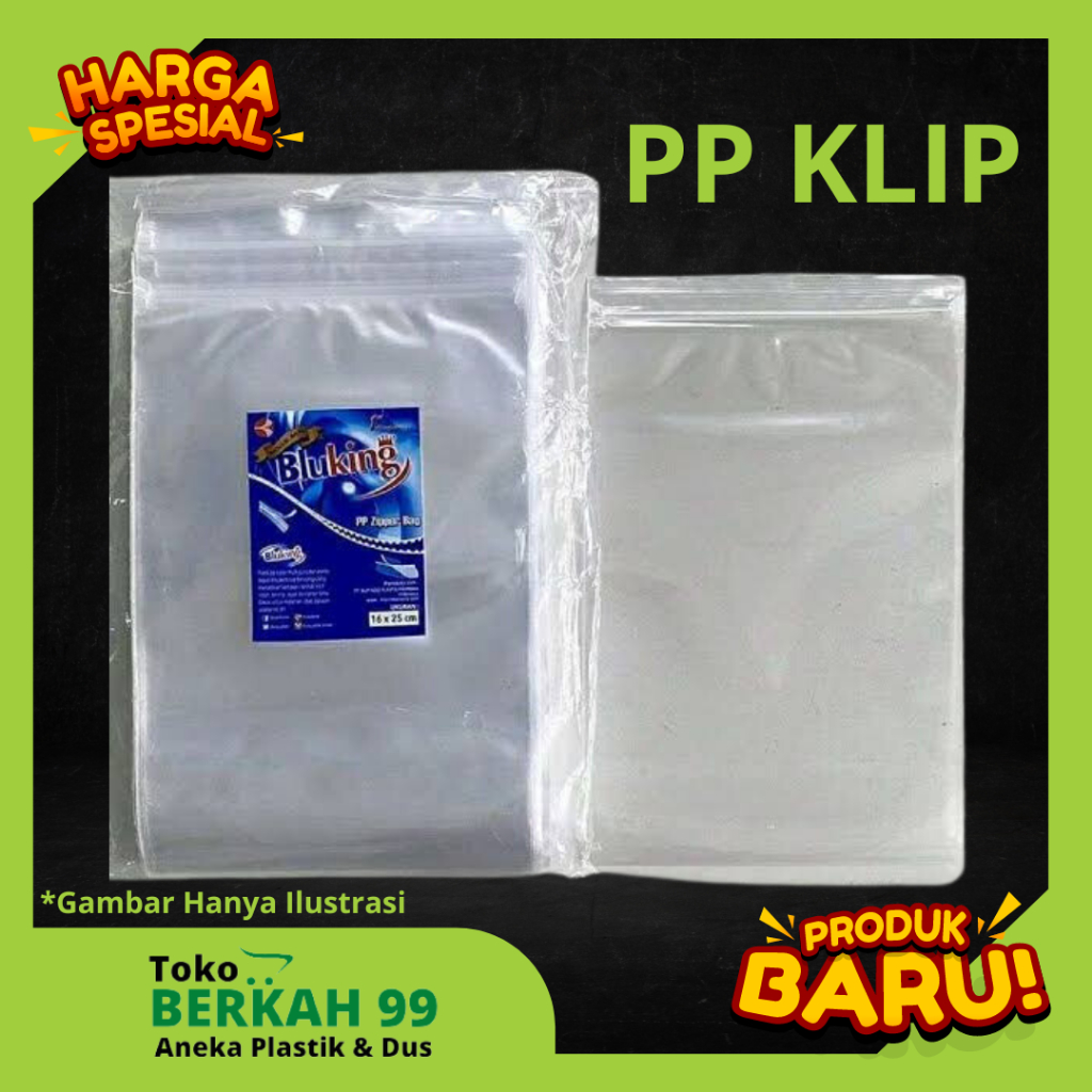 plastik PP KLIP BENING 7x10 Bluking 7 x 10 cm tebal 50 micron 100 lembar