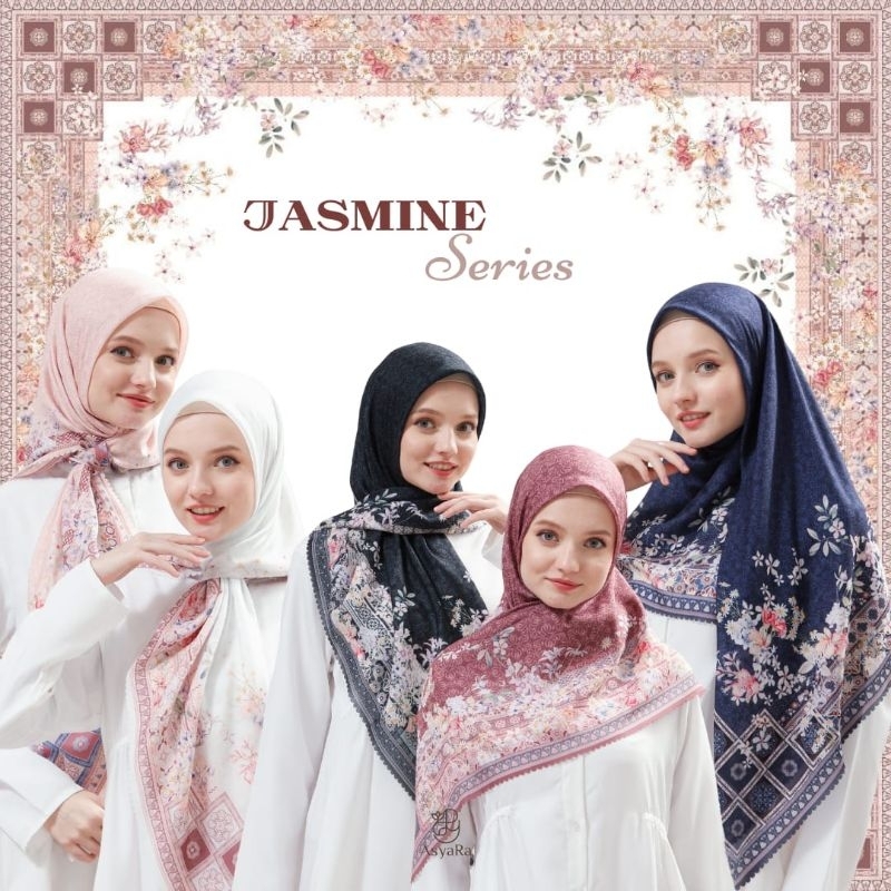 AsyaRa - Hijab Printing - Jasmine - Voal segiempat - Jilbab motif