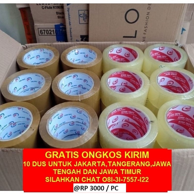 

Lakban Bening Coklat 100 Yard 2 Inc 1 Dus 72pc