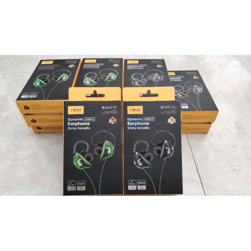 REXI AK01-K Earphone Shiny Metallic Deep Bass