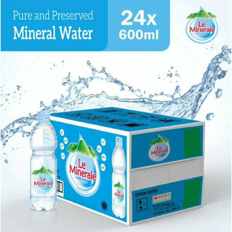 

AIR MINERAL BOTOL / LE MINERALE 600 ml / LE MINERALE 1 KARTON ISI 24
