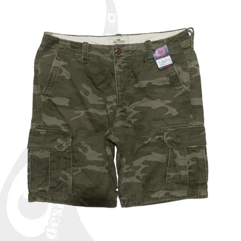 JUMBO celana pendek cargo hollister camo 37/38