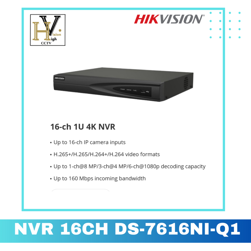 NVR HIKVISION 16CH DS-7616NI-Q1