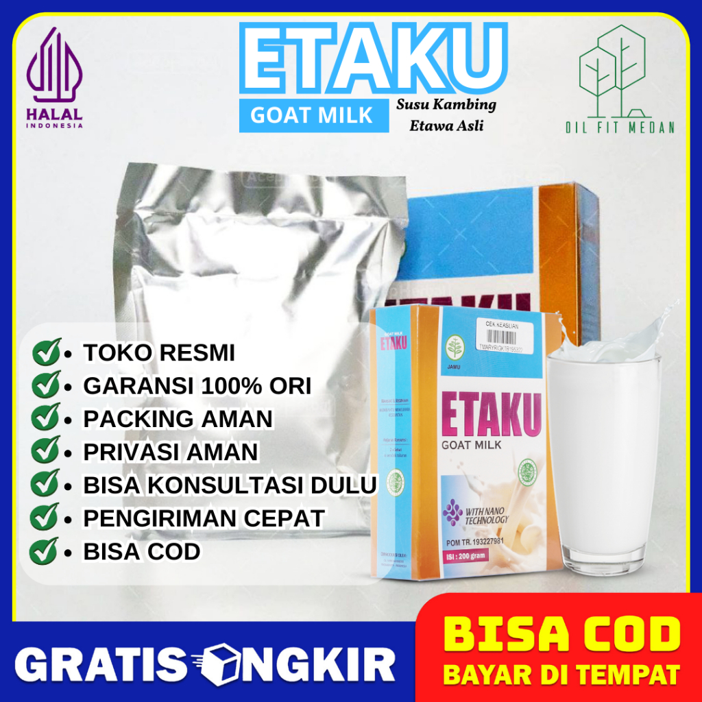 ETAKU GOAT MILK 100% Asli Susu Kambing Etawa Multikhasiat Atasi Nyeri Tulang Dan Sendi Gangguan Pern