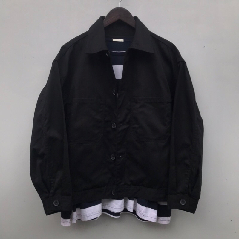 Jaket Outer by Gu Uniqlo Chef Jacket Small Black
