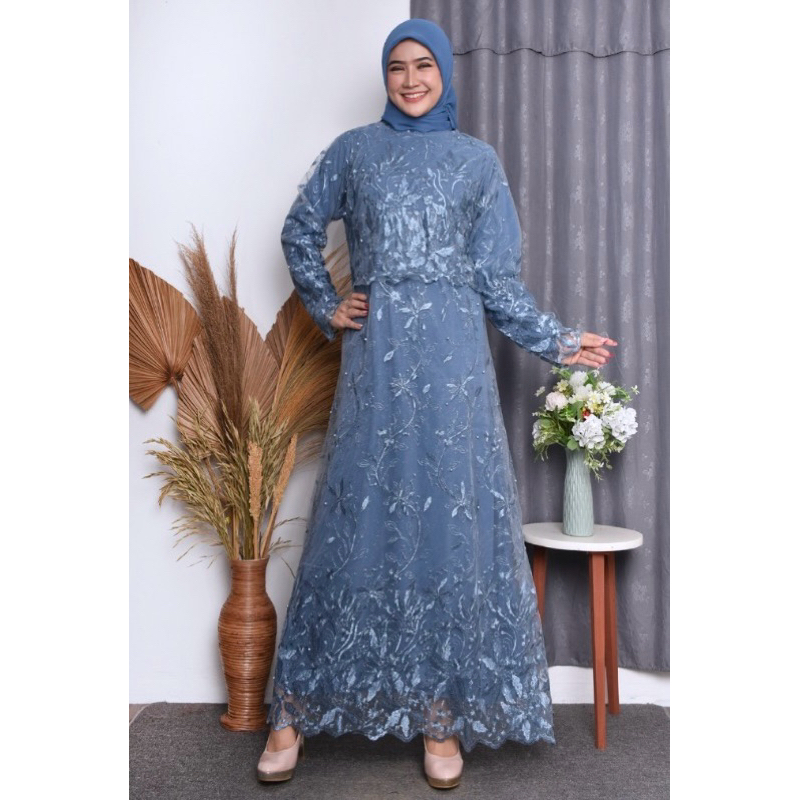 gamis inara/ gamis pesta/gamis jumbo/gamis elagant/seragaman gamis/gamis ld 130/gamis ld 140/seragam