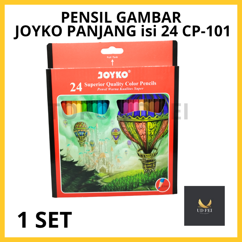 

(1 SET) Pensil Gambar Joyko CP 101 / Pensil gambar Joyko 24 warna / Pensil warna joyko isi 24 warna