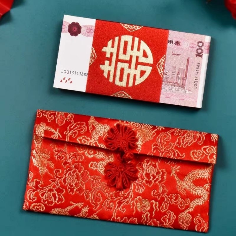 

READY stock siap kirim INSTAN atau SAMEDAY angpao hongpao premium imlek sinchia red kain cheongsam