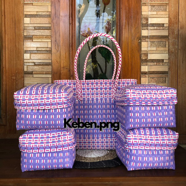Tas Keben Jali set 4 Premium Motif Cantik, set keben bali / canang sari/ tas jaly premium