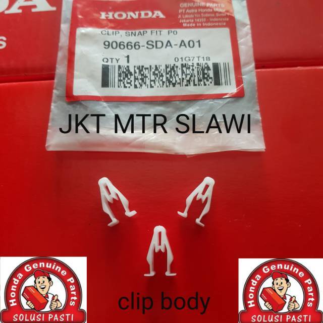 90666 SDA A01 Clip tameng atau panel ori Honda