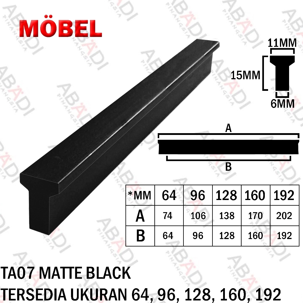 Tarikan HUBEN TA07 Lemari Tarikan Laci Handle Modern Gagang Pintu