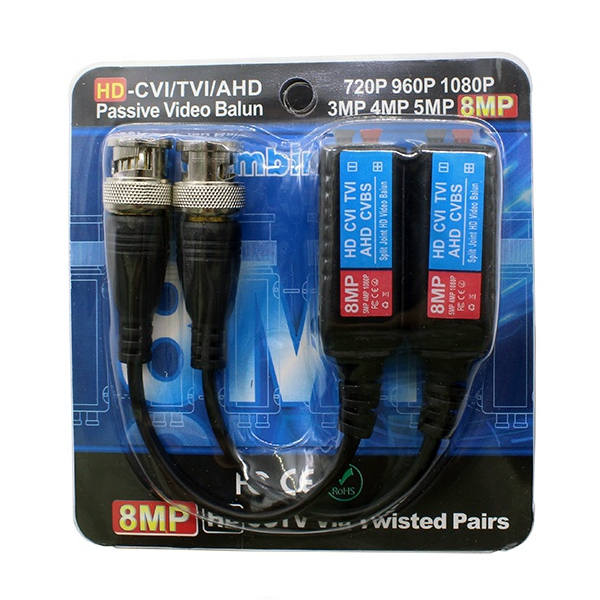 Video Balun 1Ch 8Mp Video Ballun cctv 8Mp Video Balun Passive 1 Ch 5Mp