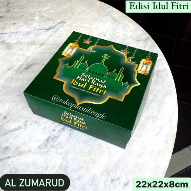 

[EDISI IDUL FITRI] Dus Lebaran “AL ZUMARUD" uk 22x22x8cm