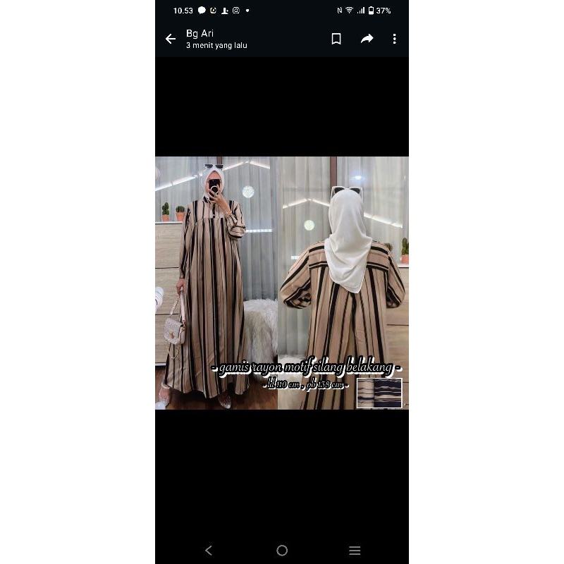 Gamis Motif Salur /Gamis Rayon Twill