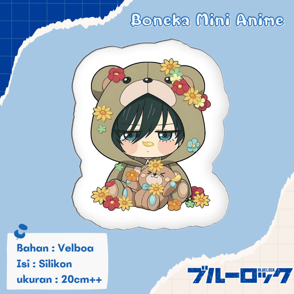 Boneka Plushie Mini Blue Lock Rin Itoshi