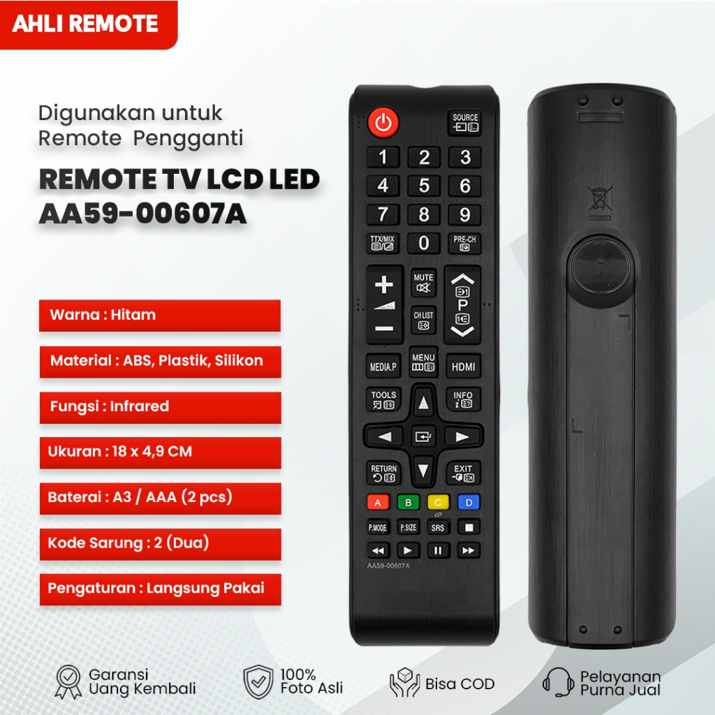 Remote TV Samsung LCD LED AA59-00607A / Remot TV LCD LED Samsung