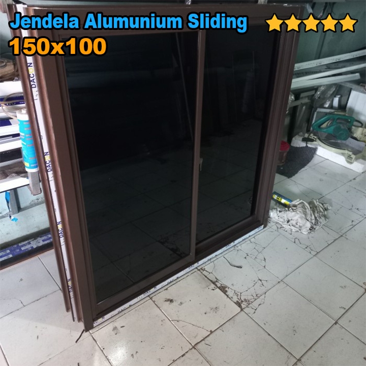kusen alumunium jendela sliding 100x150 | alumunium window