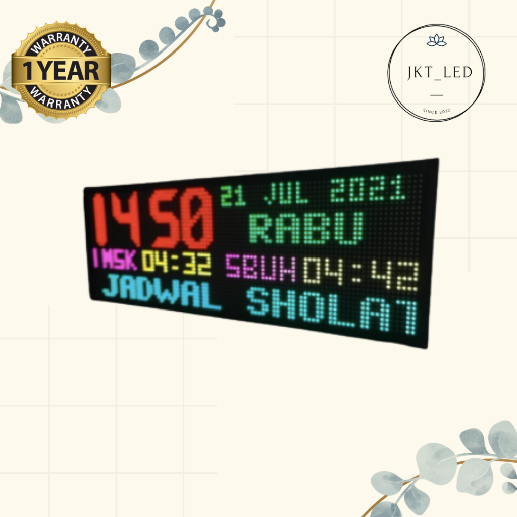 Jadwal Sholat P10 RGB