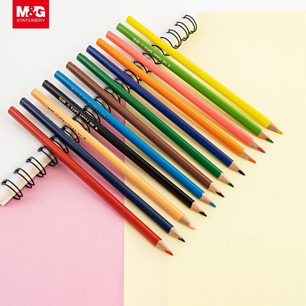 

Pensil Warna M&G So Many Cats Triangle Color Pencil Set 12 24 Colors AWP343A1 AWP343A2 M&G Stationery Original