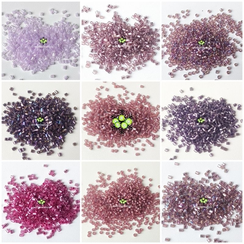5 gram Payet Jepang Matsuno Glass Beads MGB Original Warna Ungu / Payet Kebaya / Hiasan Kebaya / Pay