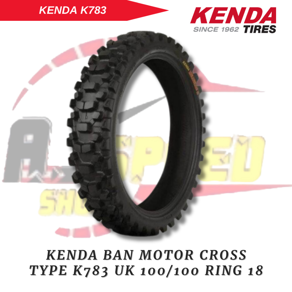 Kenda Ban Motor Trail Cross Type K783 CRF150 KLX BF Ukuran 100/100 Ring 18 Cocok segala medan Original 100%