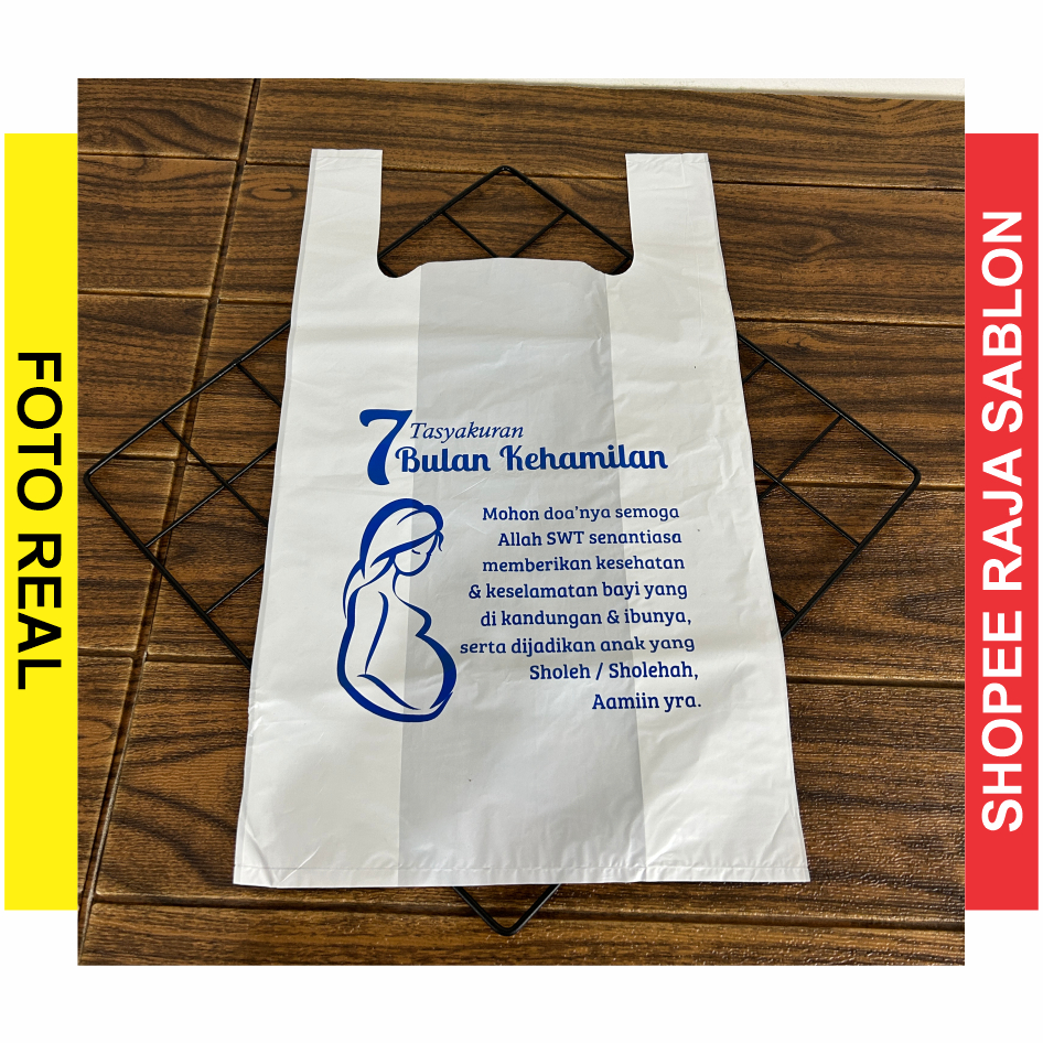 

iDk90 (Isi 25 pcs) Kantong Plastik Tasyakuran 7 Bulan / 4 Bulan - Kresek Syukuran