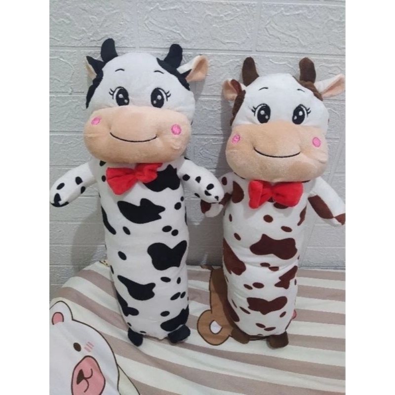 Boneka Guling Karakter Sapi Hitam Putih Cimori