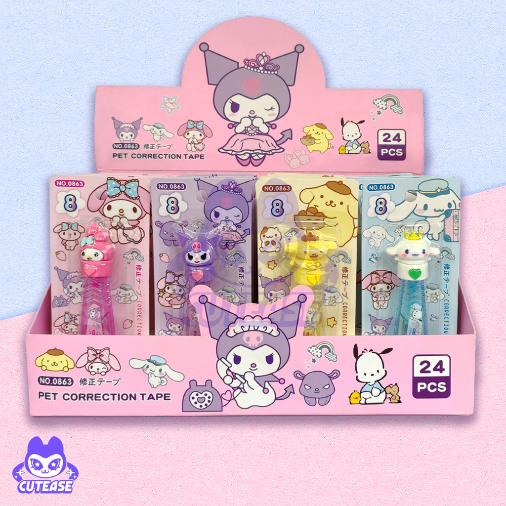 

TIPEX ROLL/CORRECTION TAPE/ TIP-EX KERTAS SANRIO KUROMI MELODY CINNAMOROLL PURIN