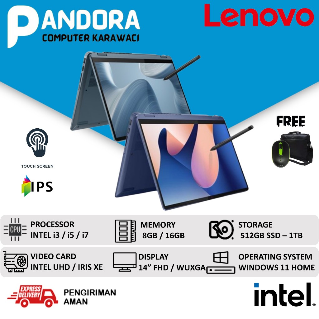 LENOVO IDEAPAD FLEX 5 RYZEN 3 5300U RAM 8GB 512GB SSD TOUCHSCREEN 2in1 14 FHD IPS WIN 10