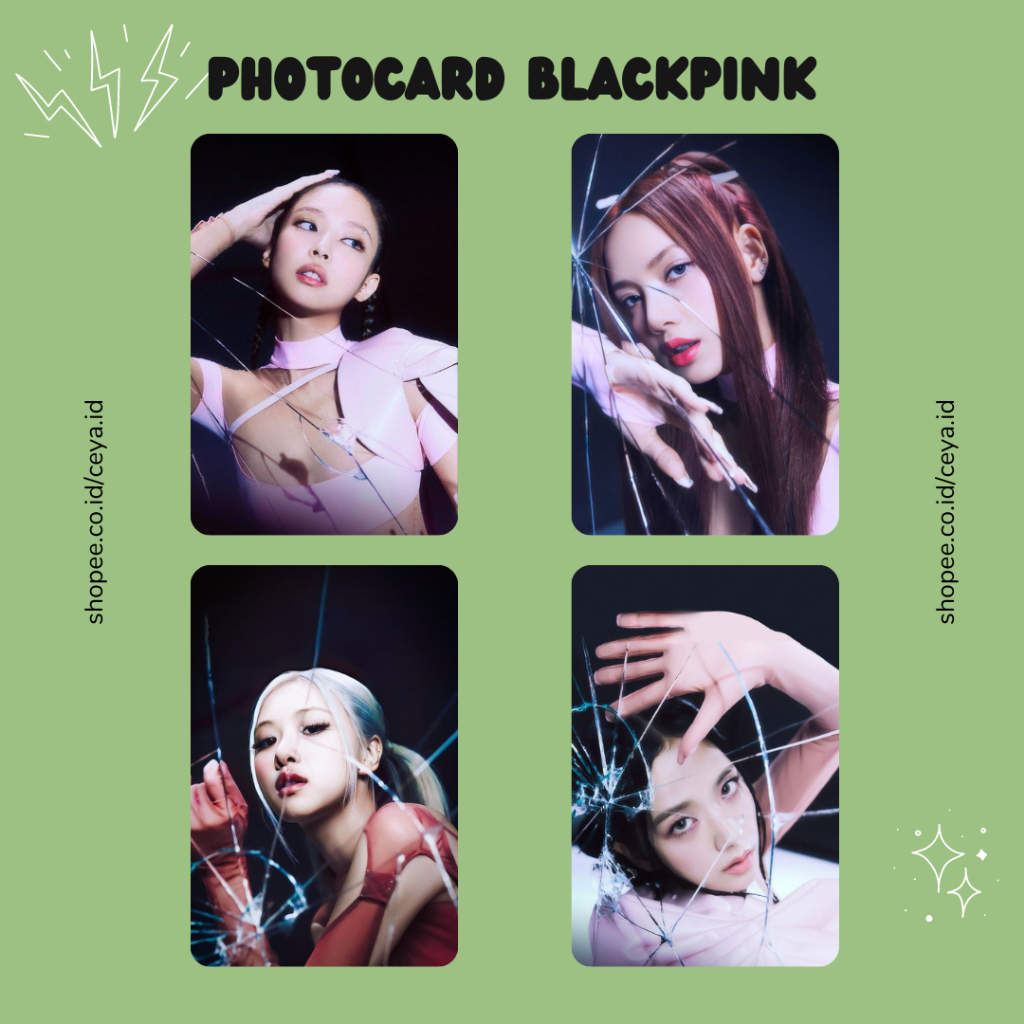 (Isi 4) UNOFFICIAL PHOTOCARD BLACKPINK PINK VENOM ERA 1 Sisi | TERMURAH 4 Pcs PHOTOCARD UNTUK BUKET/