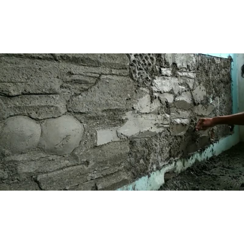 relief kolam dinding taman batu