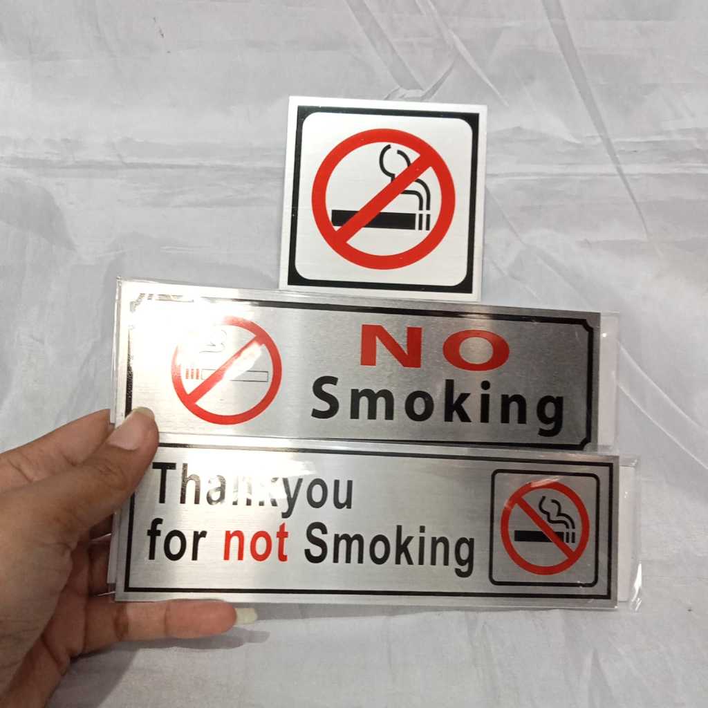 

Sign Label No Smoking Silver