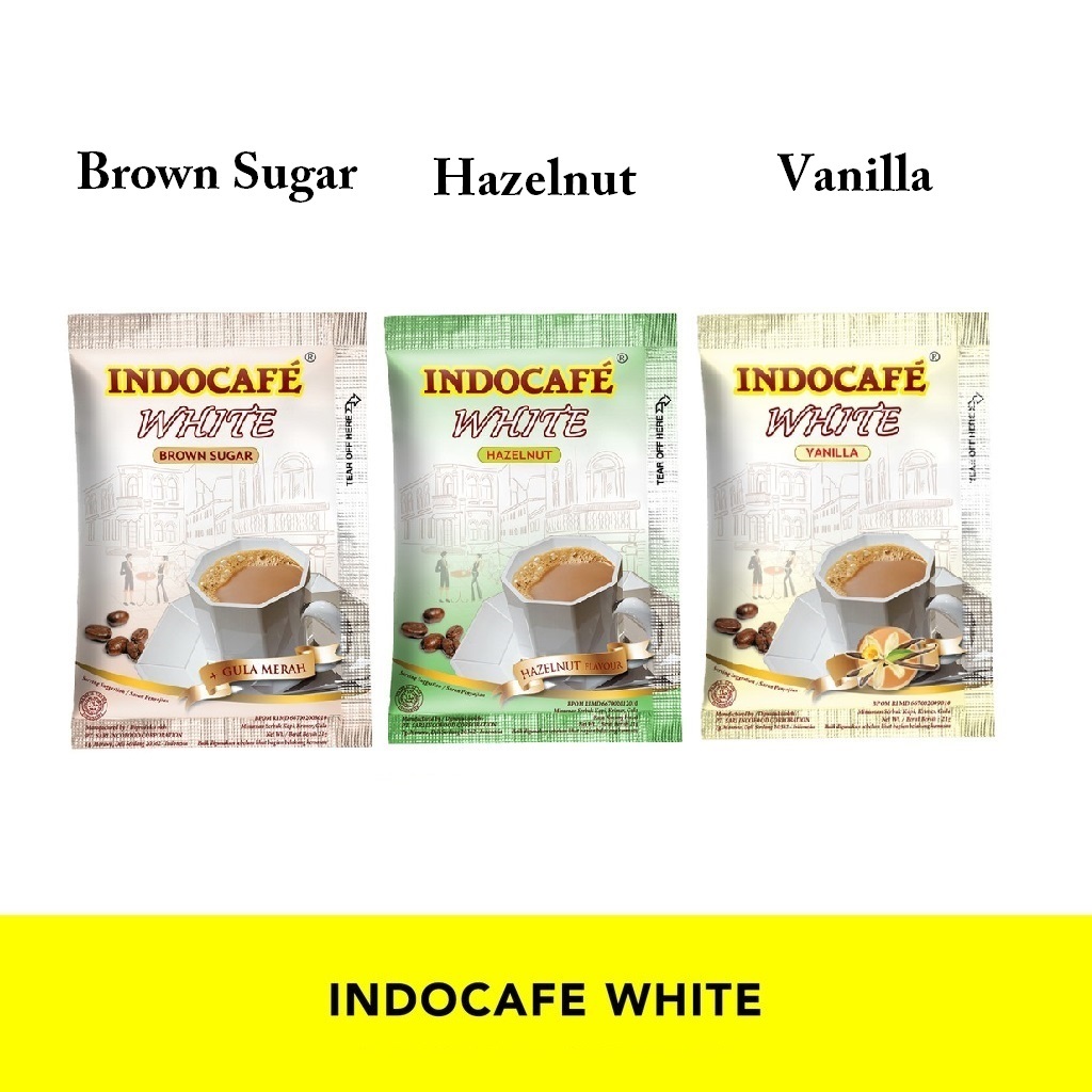 

Indocafe White Coffee Varian Baru Vanilla Renceng (10 pcs)