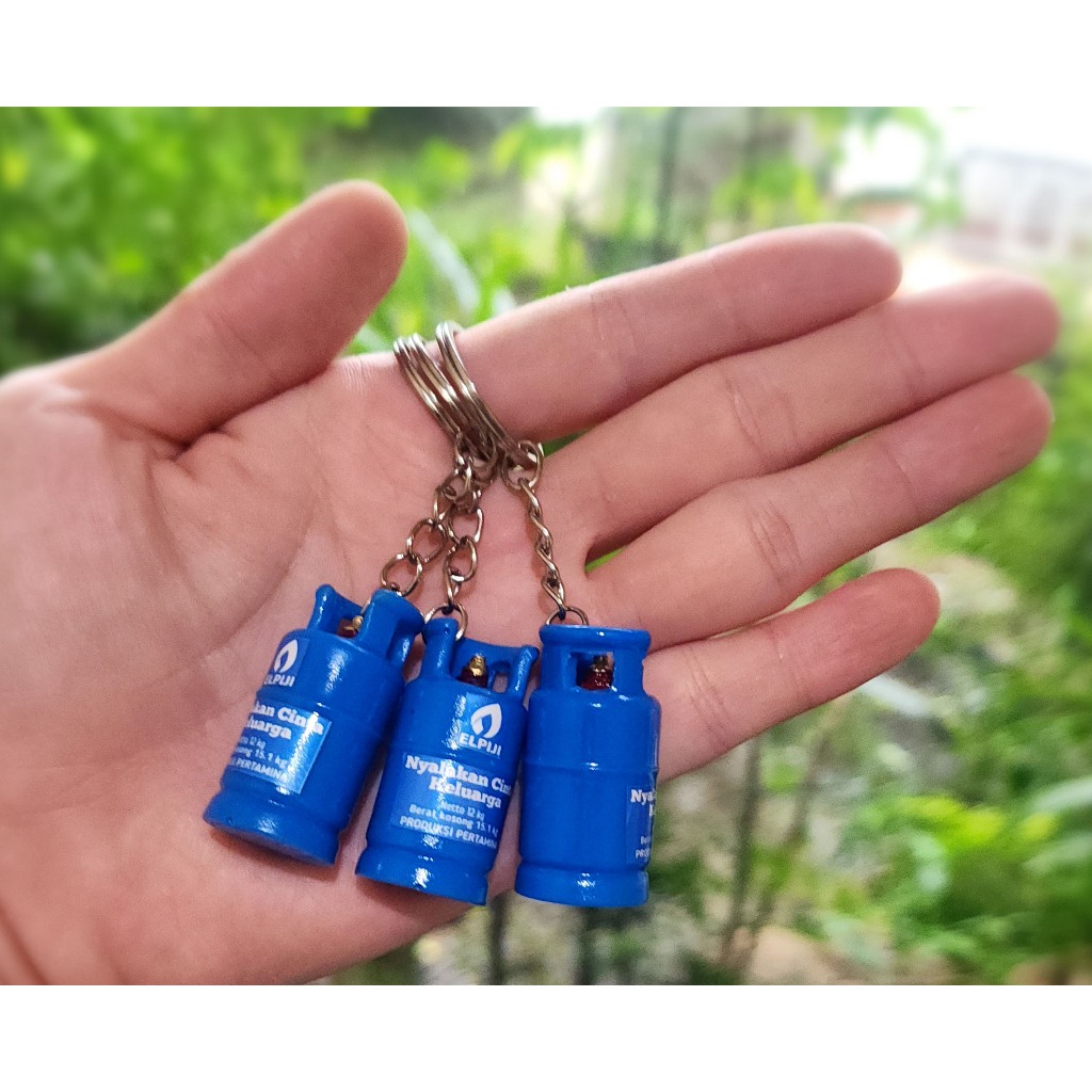 Gantungan Kunci / GANCI UNIK Miniatur Tabung Gas Elpiji 12KG