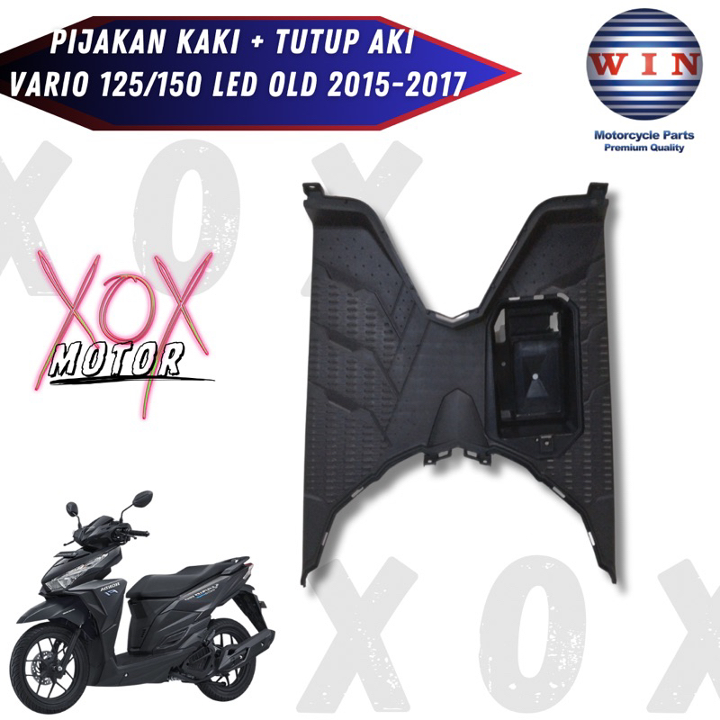 Pijakan Kaki Vario 125 150 2015 2016 2017 | footrest atas + tutup aki WIN | bordes dek injakan motor