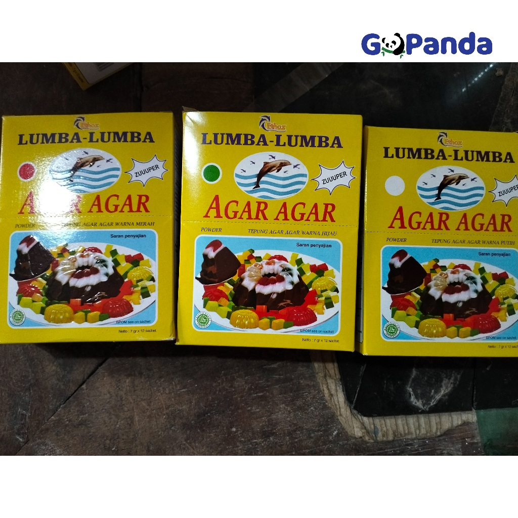 

Agar-agar Lumba-lumba SUPER 1 BOX isi 12 Shacet 7gr