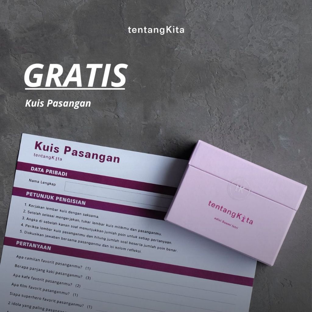 1212 SALE tentangKita  edisi Suami Istri I Permainan Kartu Pernikahan I Permainan Kartu Pertanyaan O