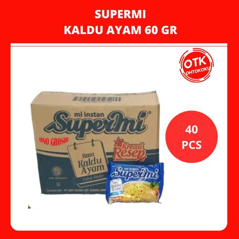 

Supermi Mi Instan Rasa Kaldu Ayam 60 gr 1 Dus
