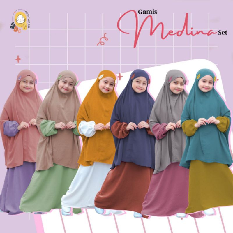 [ MEDINA ] By ABC kids gamis anak abaya baju anak murah toko gamis anak ngaji baju anak set hijab sy