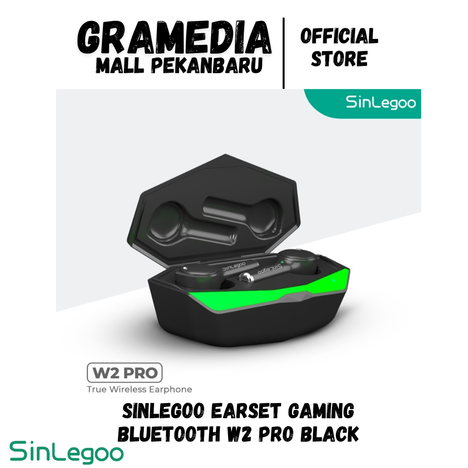 SINLEGOO EARSET GAMING BLUETOOTH W2 PRO BLACK