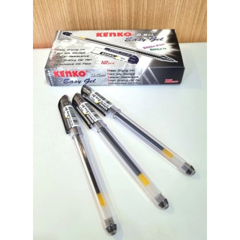 

pulpen kenko easy gel 0,5mm hitam 1 pack