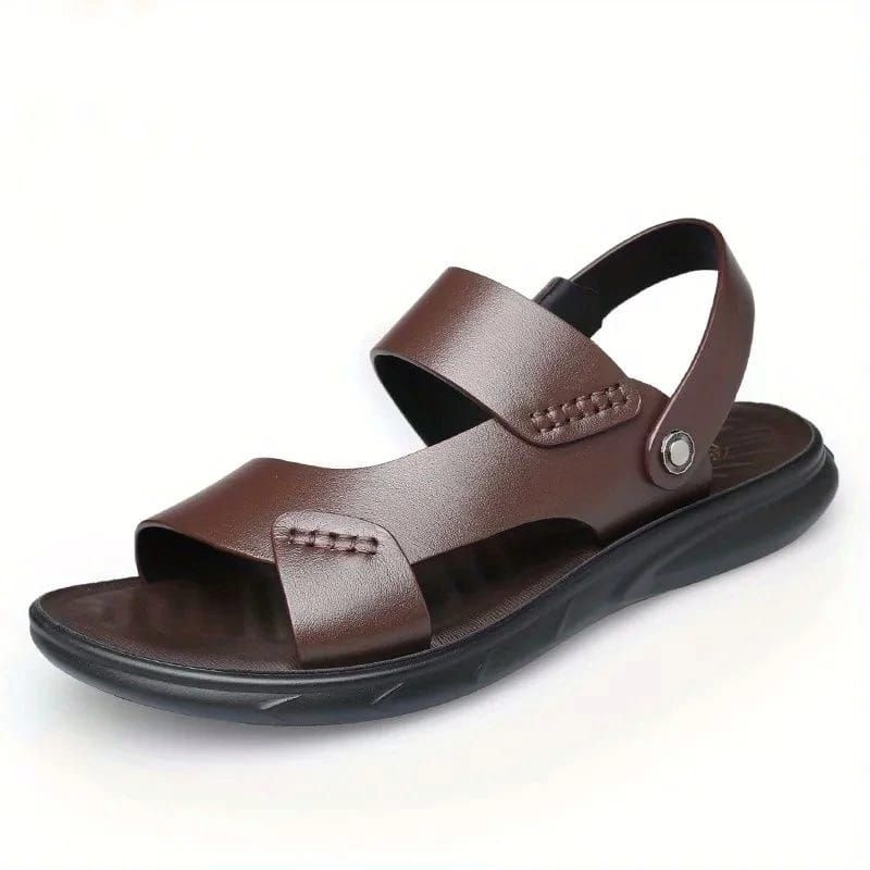 Sandal Casual Pria Kulit Model Korea Style Kekinian Z-42 virall TERBARU masa kini
