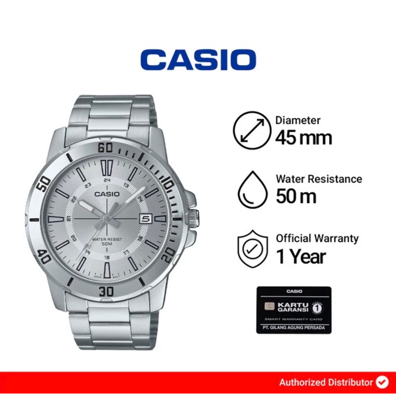Jam Tangan Pria Casio MTP-VD01D-7CVUDF / MTP-VD01D-7C Original