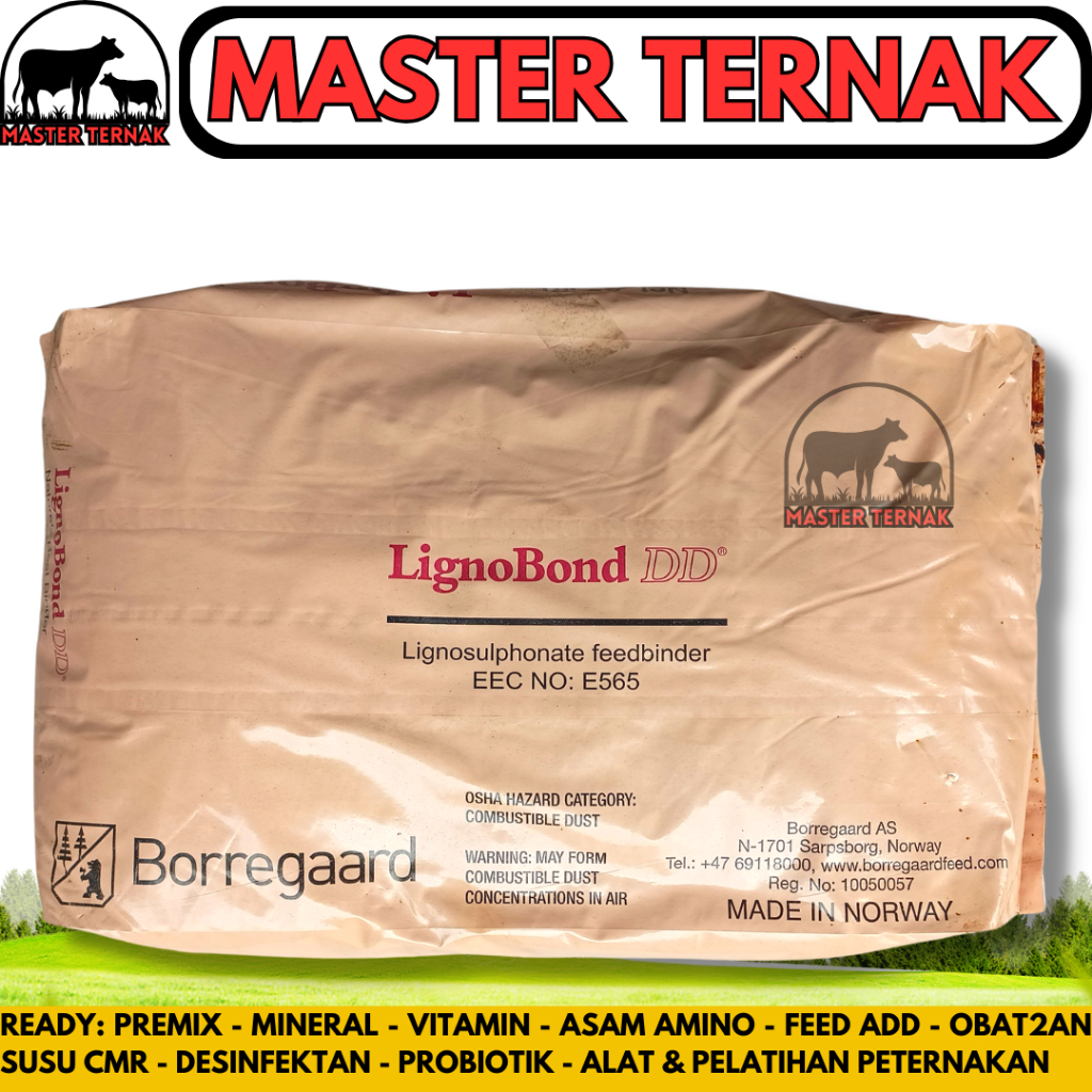 LIGNOBOND DD 25 KG - Pellet Binder Pakan - Perekat Pelet Untuk Pakan Hewan Ikan Kelinci Sapi Kambing