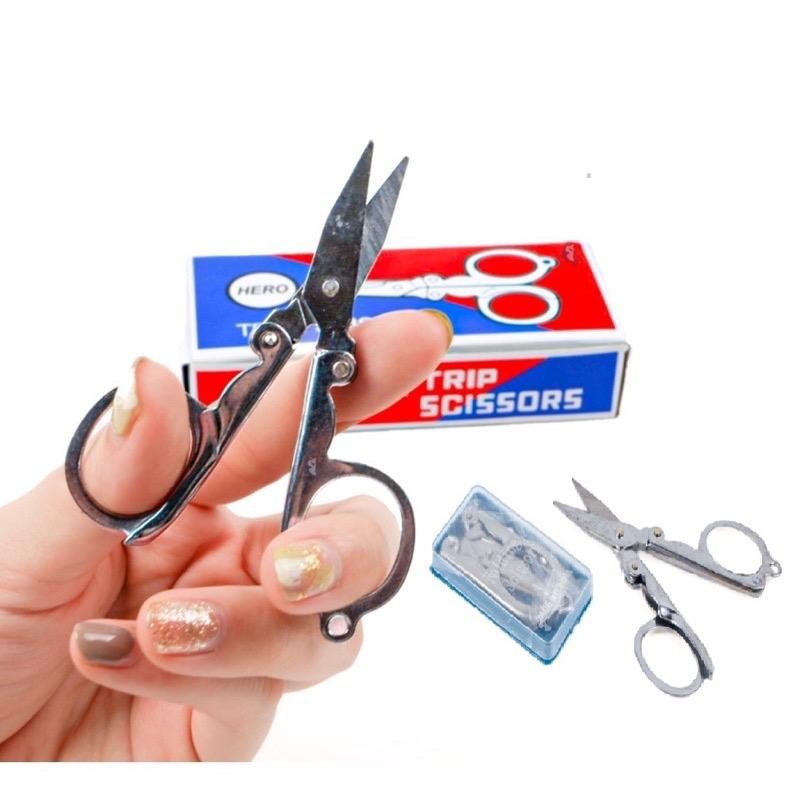 

GUNTING KECIL LIPAT HERO TRIP SCISSORS Gunting Lipat Mini Stainless Tajam murah jahit potong kertas murah