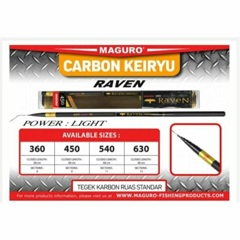 joran pancing tegek Maguro Raven