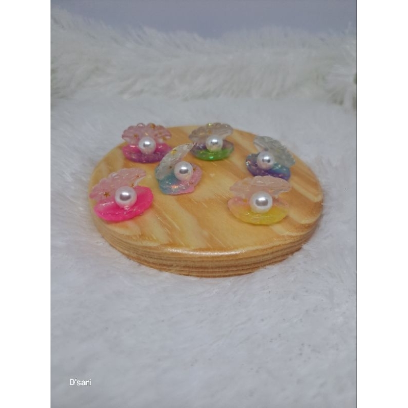 [ KERANG MUTIARA ] Mainan lucu/Resin/clay glow in the dark/menyala dalam gelap