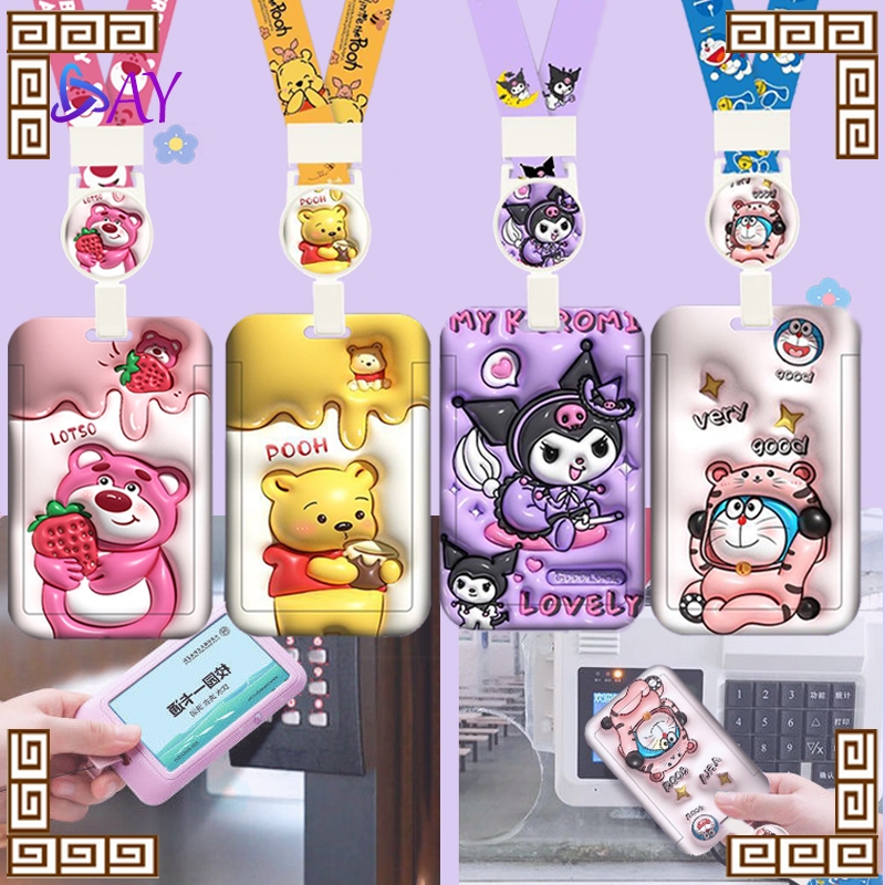 

3D Name Tags Kartun Karakter Tali Gantungan/ Card Karakter Tali/Card Holder Kartu/Kawaii Pelindung Kartu/Dengan Tali Lanyard Leher